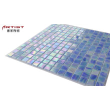 glazed mosaic floor tiles mixed blue glossy ceramic mosaic swimming pool tiles
